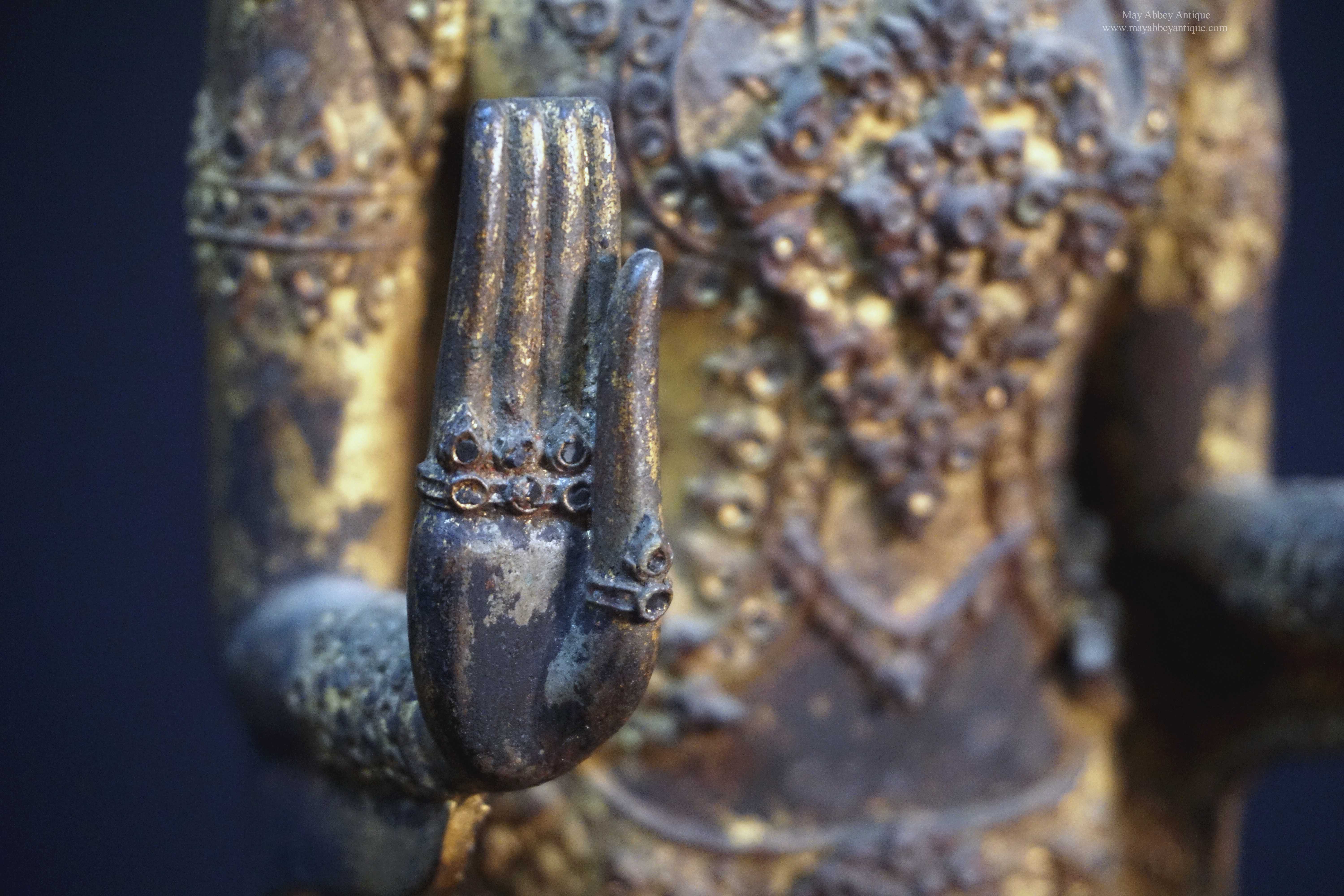 五月庄园西洋古董18世纪泰国出品阿瑜陀耶王国（1350-1767）后期铜鎏金 