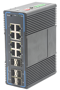 8 Ports 10/100/1000Mbps RJ45 and 6 Gigabit SFP Managed Industrial Switch