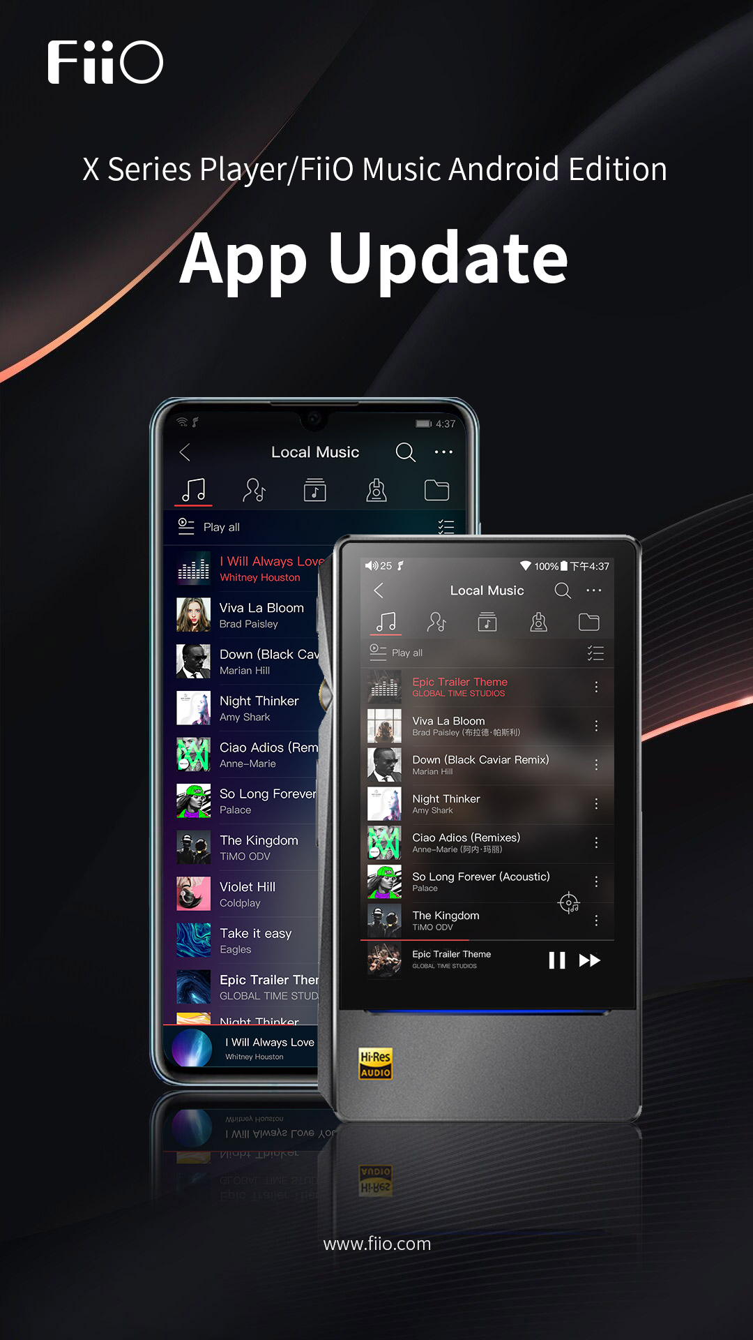 The Fiio Music App For Android And X5Iii/X7/X7Mkii Update Now-Fiio---Born  For Music