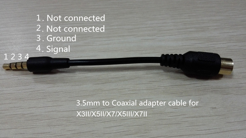 12. What is the coaxial digital adapter cable pinout on the X5 2nd