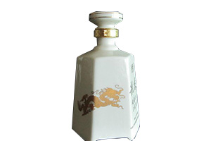 Porcelain Ceramic Gold 750ml Vodka Liquor Bottle for Tequila Whiskey Brandy Gin Rum Wine
