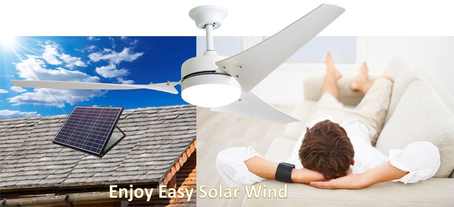 solar panel powered ceiling fan with battery