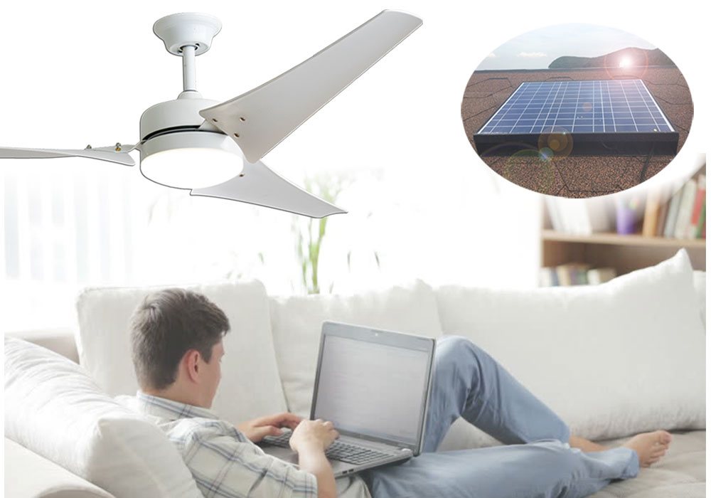 Home Sunny International Power Ltd, Solar Ceiling Fan For Gazebo