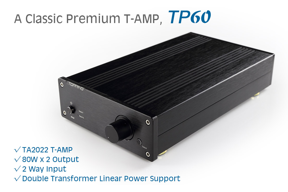 Topping TP60 2*80W Class-T AMP TA2022 High Power  Stereo Power Amplifier 