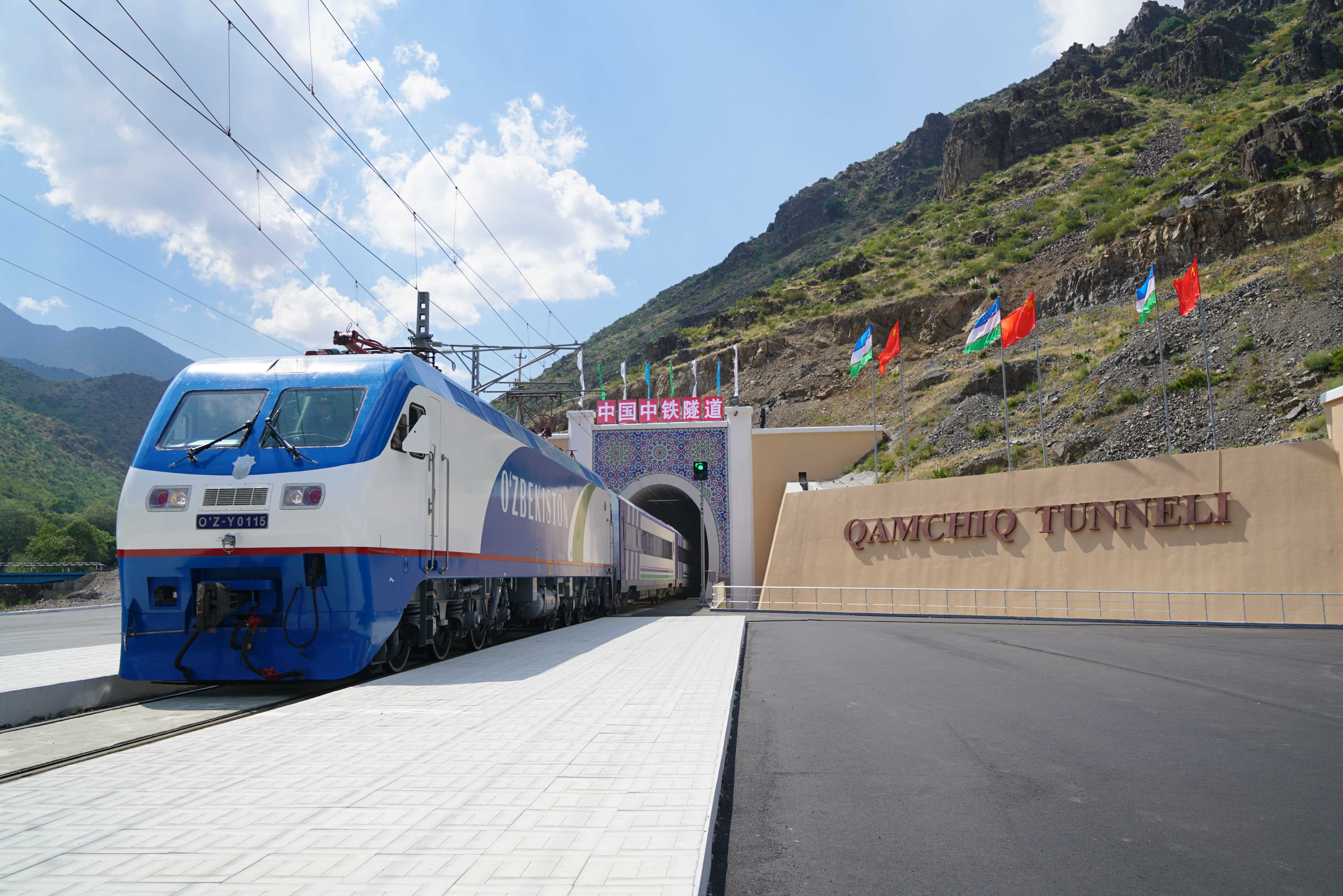 the Construction of Electrified Railway line Angren-Pap in Uzbekistan