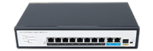8 Port Gigabit  PoE Switch with 2 Gigabit and 1Gigabit SFP Uplink, benchu-group