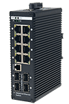 8 ports industiral switch with 4 gigabit sfp