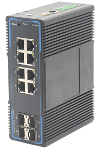 8 Ports 10/100/1000Mbps RJ45 and 4-10G SFP+ Managed Industrial Switch