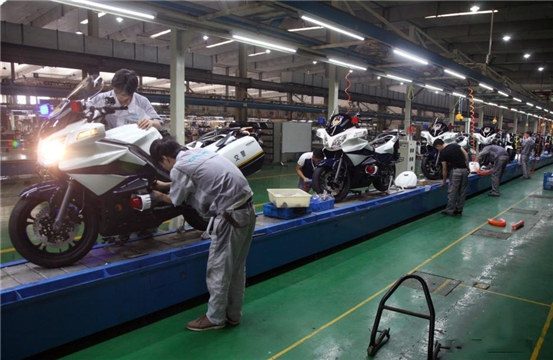 Motorcycle assembly line